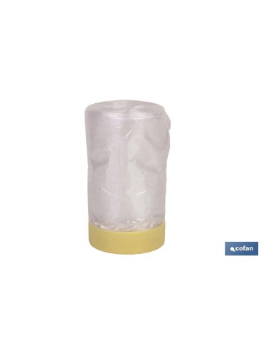 Rollo de cinta crepe con plástico protector 80° 180cm x 22.5m