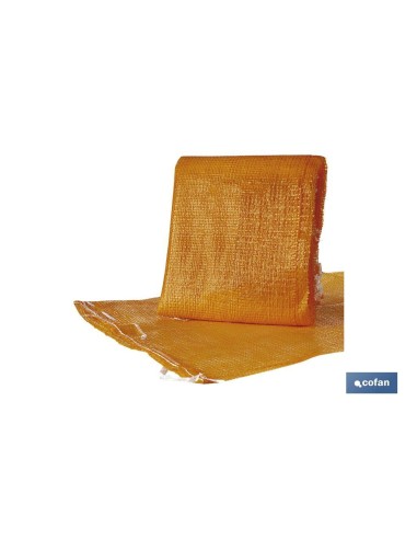 Pacote com 10 sacos de polymesh 55x83 cm laranja com fecho