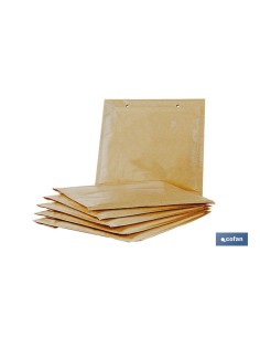 Pacote com 5 envelopes kraft com bolha 200x275 mm