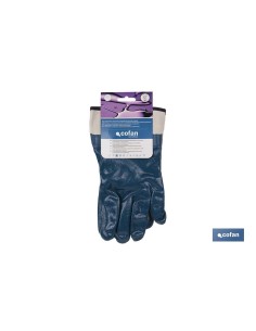 Pack mit 12 blauen Nitrilhandschuhen T-9 zum Schutz 2