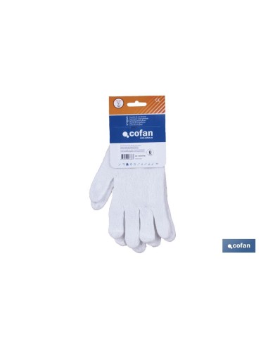 Pack mit 12 Baumwollstrickhandschuhen mit elastischem Bündchen
