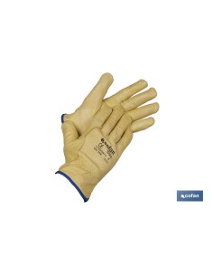 Pack mit 12 extra Rindslederhandschuhen mit Futter T-10