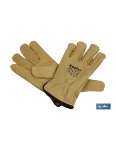 Pack de 12 gants en cuir bovin extra avec doublure T-10 2
