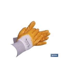 Confezione da 12 guanti in nitrile giallo T-9