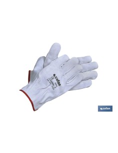 Pack of 12 Grey Suede Leather Gloves T-9