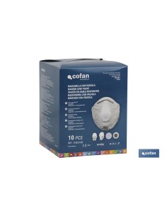 Pacote de 10 máscaras FFP2D com válvula de proteção respiratória 2