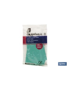 Pack 12 unidades guante verde nitrilo T 7,5 2