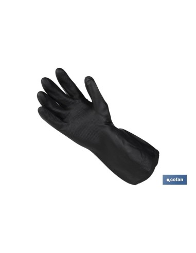 Pack mit 12 Schwarzen Neoprenhandschuhen Größe 8 - Widerstandsfähigkeit und Haltbarkeit