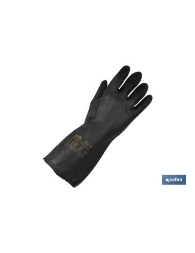 Pack mit 12 Schwarzen Neoprenhandschuhen Größe 8 - Widerstandsfähigkeit und Haltbarkeit