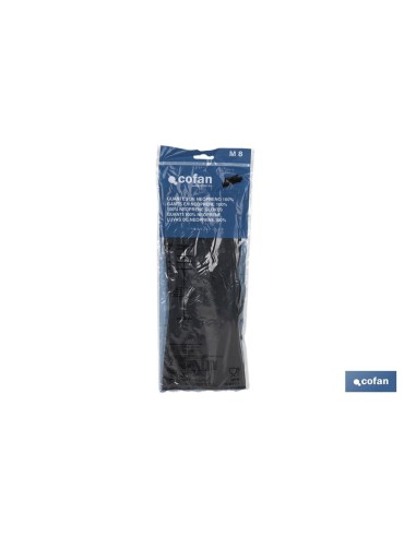Pack of 12 Black Neoprene Gloves Size 8 - Resistance and Durability