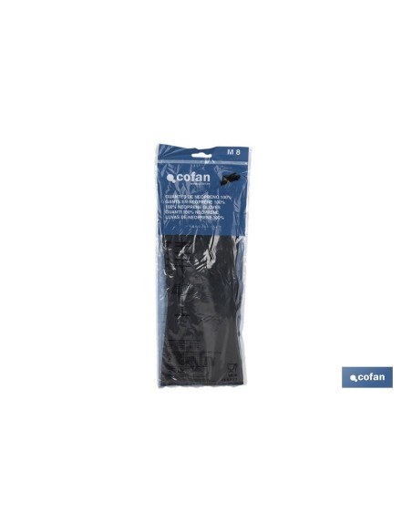 Pack 12 Guantes Neopreno Negro T 8 - Resistencia y Durabilidad