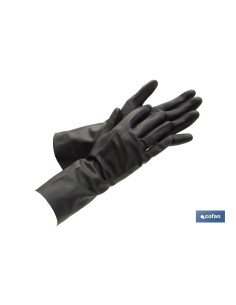 Pack de 12 gants noirs en néoprène 100% T 9 pour protection industrielle