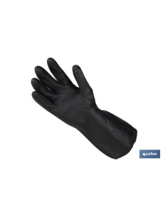 Pack mit 12 schwarzen Neoprenhandschuhen 100% T 9 für industrielle Sicherheit 2
