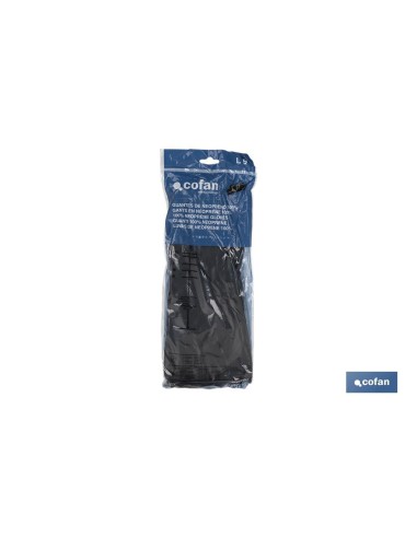 Pack 12 guantes negros neopreno 100% T 9 para protección industrial