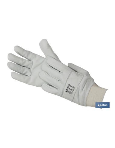 Pack of 12 Adjustable Reinforced Leather Gloves Size 8