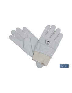 Pack 12 unidades guante ajustable piel flor reforzado talla 8 2