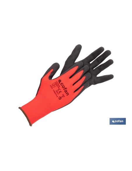 Pack mit 12 Sandy Coated Nitrilhandschuhen Größe 11