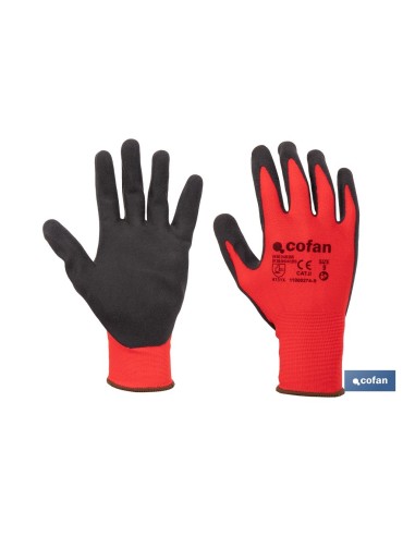 Pack mit 12 Sandy Coated Nitrilhandschuhen Größe 11
