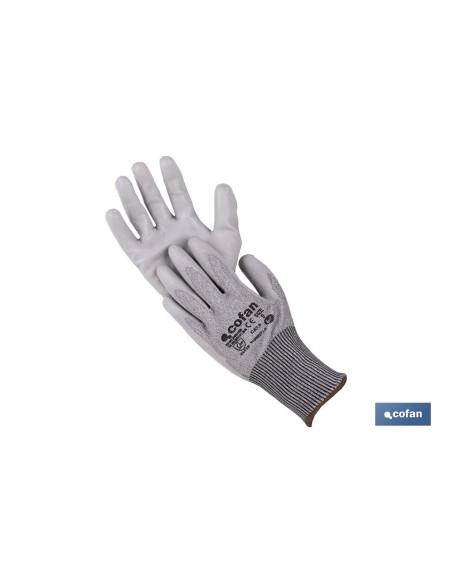 Pack de 12 gants anticoupure imprégnés PU gris T-10