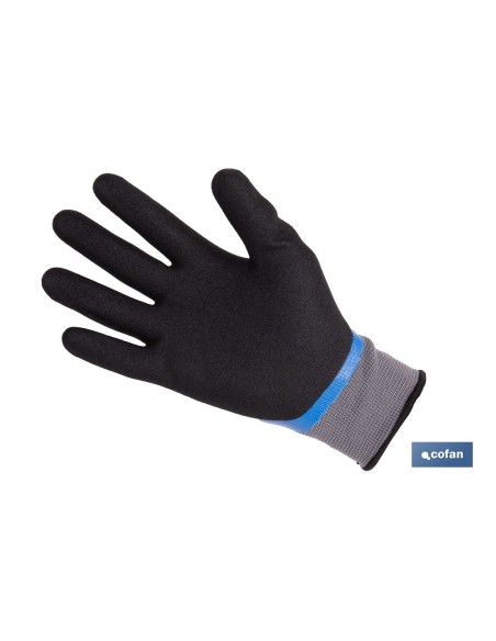Pack 12 unidades guante impregnado nitrilo azul talla 7