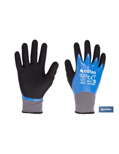 Pack mit 12 blauen Nitrilhandschuhen Größe 7