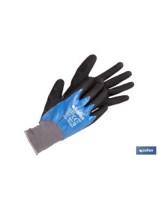 Confezione da 12 guanti in nitrile blu a doppio strato taglia 8