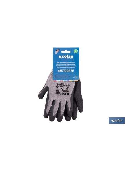 Pack de 12 gants anticoupure HPPE avec revêtement en latex taille 10