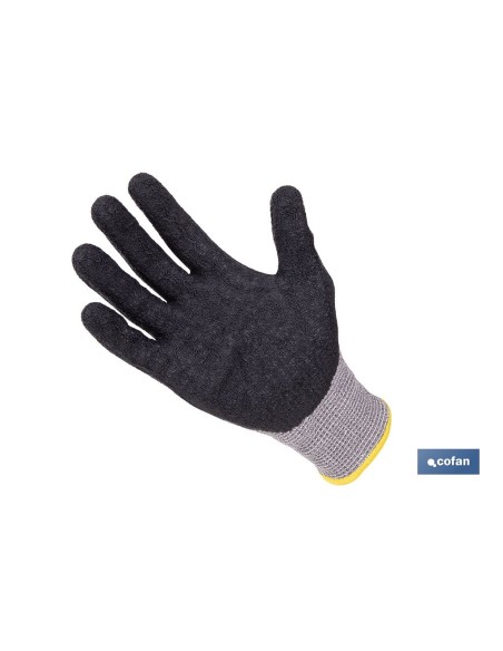 Pack 12 unidades guante anticorte HPPE impregnado de látex rugoso talla 6