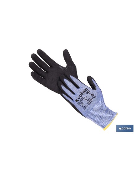 Pack mit 12 schnittfesten HPPE Nitril Sandy Coat Handschuh Größe 10