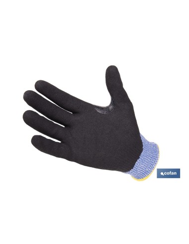 Pack 12 unidades luva anticorte HPPE nitrilo sandy coat tamanho 10