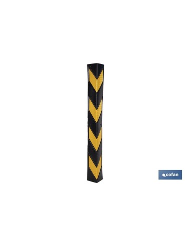 Esquinero reto de borracha 800x100 mm para proteção de cantos
