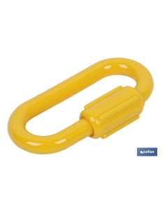 Eslabón unión cadena plástico 8mm amarillo