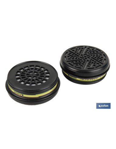 Set mit 2 A1B1E1K1-Filtern für chemischen Schutz