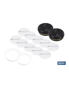 Set de Filtro Combinado 2 Uds. A1B1E1K1 + 10 Prefiltros P2 NR