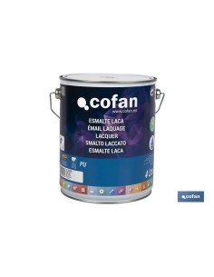 Esmalte laca al agua blanco mate 4 L para interiores y exteriores