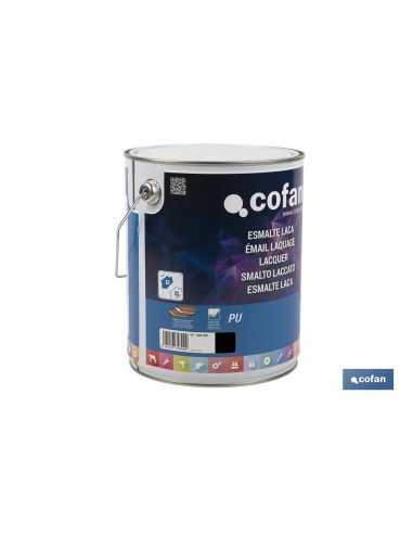 Water-based black satin lacquer 4 L