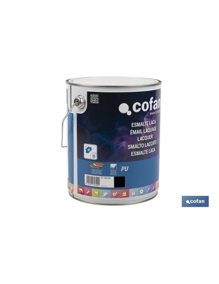 Water-based black satin lacquer 4 L