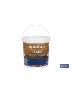 Lasur protetor à base de água para madeira mate incoloro 4 L