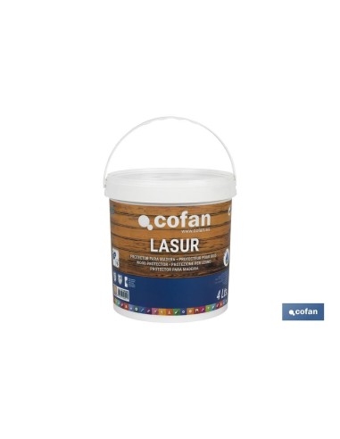 Lasur protettore all'acqua per legno opaco incolore 4 L