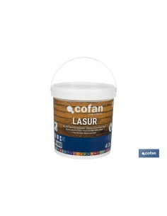 Lasur protector al agua para madera mate nogal 4 L
