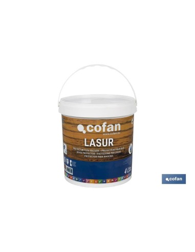 Lasur protector al agua para madera mate teca 4 L