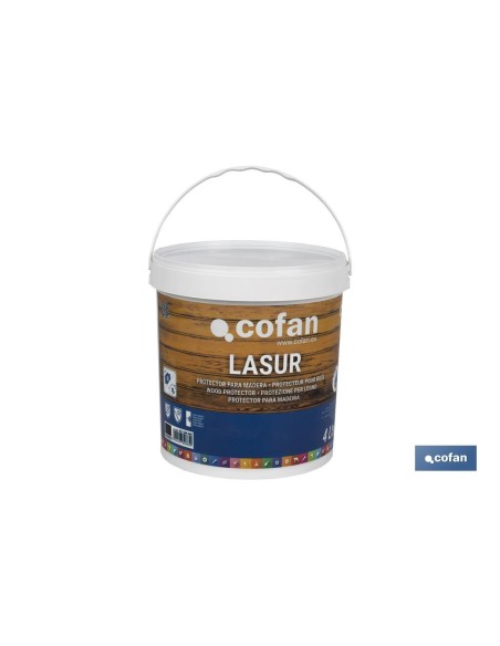 Water-based wood protector lasur matte rosewood 4 L
