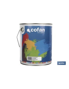 Synthetic white satin paint 4 L with high resistance