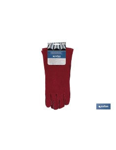 Pack de 12 gants rouges de soudeur avec doublure intérieure 2