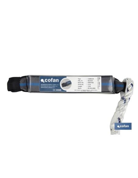Absorbeur d'énergie avec corde de sécurité 1,5 m