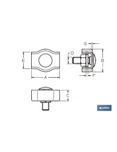 Pack 100 unidades sujetacables plano simple M-4 2