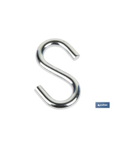 Pacco da 50 ganci a S zincati M-7 per posizionamento oggetti