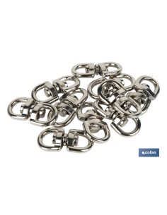 Pacote com 50 Torniquetes Giratórios Níquel 13x13mm para Cordas e Correias 2