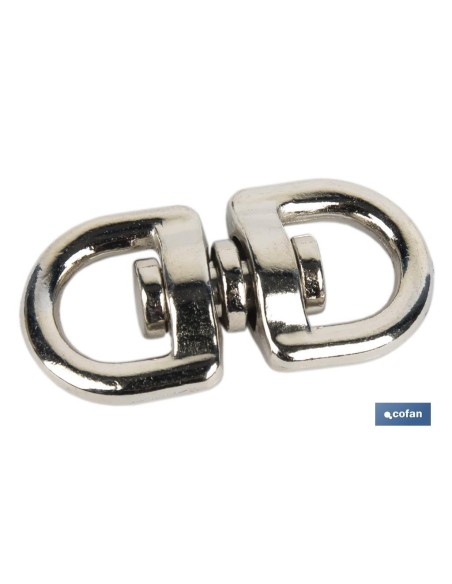 Pacote com 50 Torniquetes Giratórios Níquel 25x25mm para Cordas