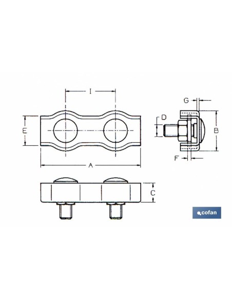 Pacchetto 100 Supporti Cavo Piani Doppio M-4 - Finitura Estetica